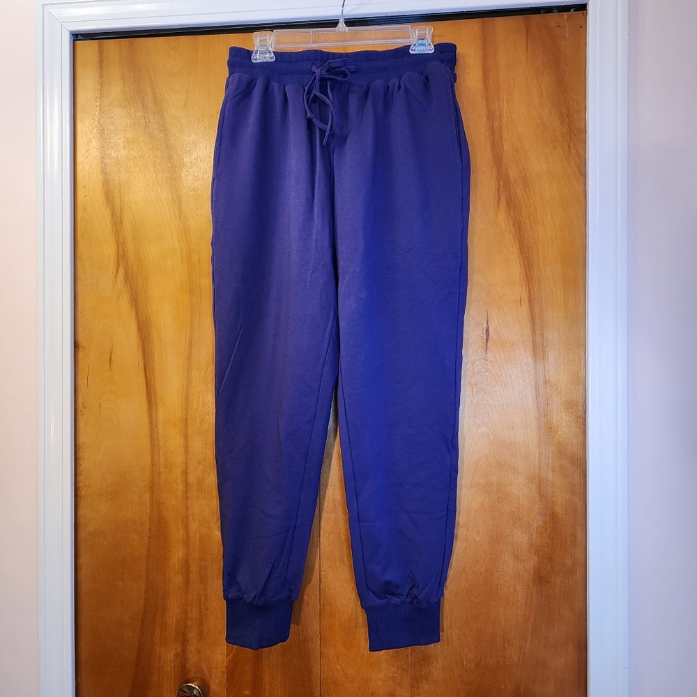 Taylor Tillman Women's Sadie Cotton Jogger Pants in Navy, Size M, $145 NWT